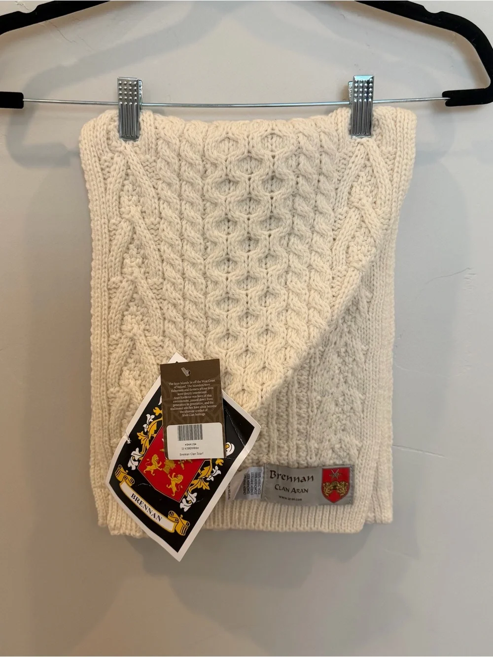 GlenAran Brennan Clan Aran Scarf